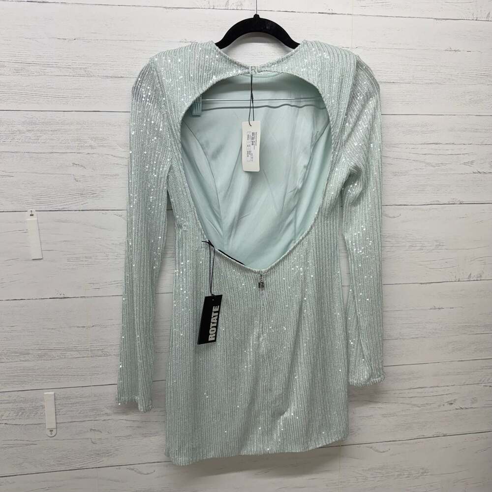 Rotate Birger Christensen Sequin Open Back Mini Dress 36 or size 4 blue
